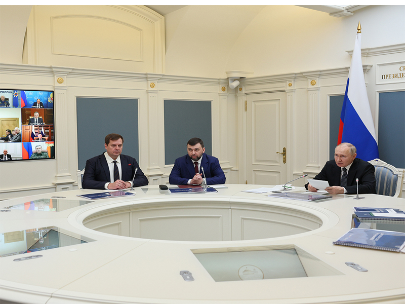 Денис Пушилин принял участие в заседании Совбеза РФ по вопросам безопасности, интеграции и восстановления новых регионов.